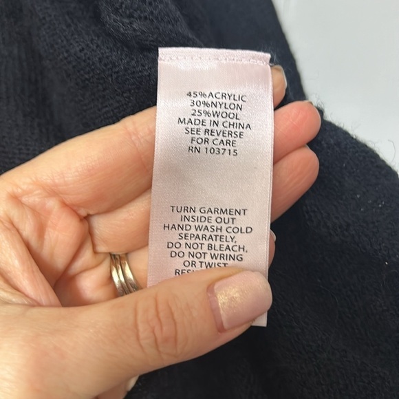 Nanette Lepore Ruffle Open Front Cardigan Sweater Merino Wool Womens Large - Picture 5 of 6